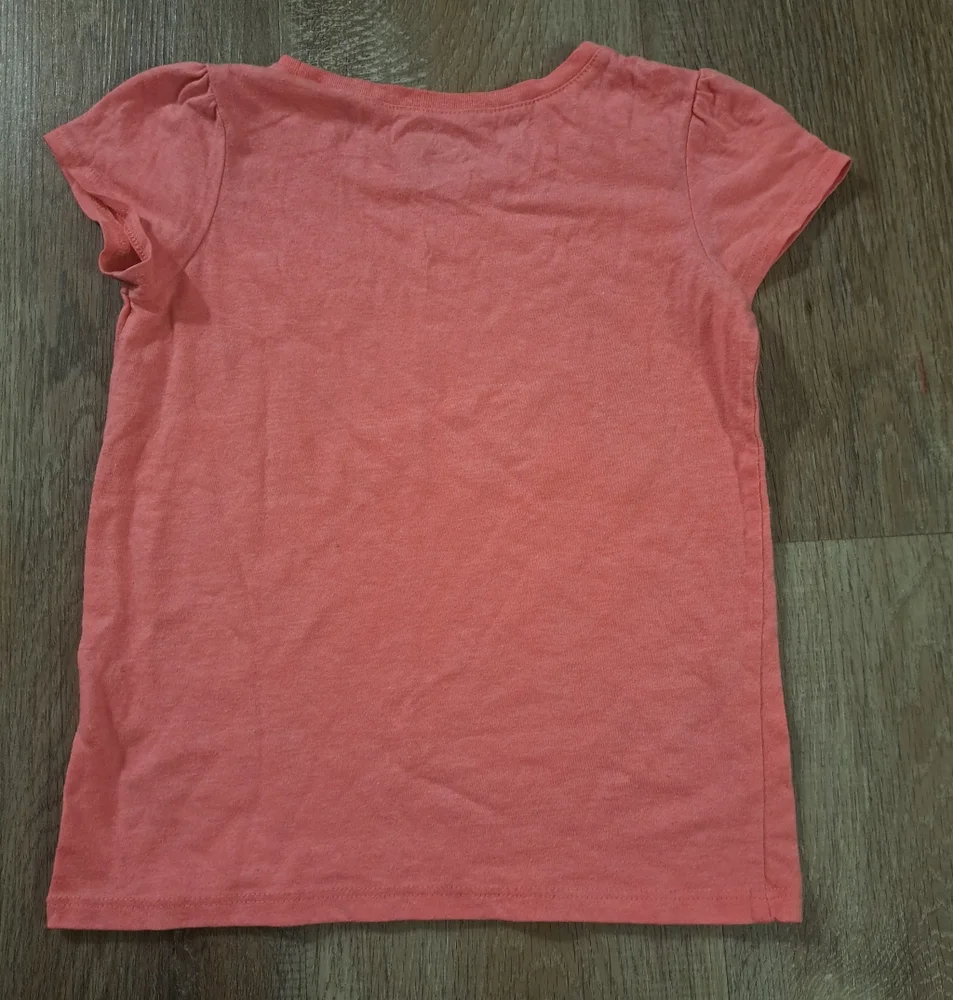 The Children's Place Kid's Peach Gold Sparkly 'Love My Daddy' T-Shirt Girl's 5T